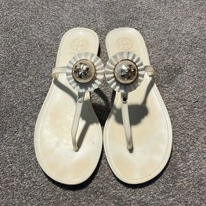 Tory Burch white Pearl sandals